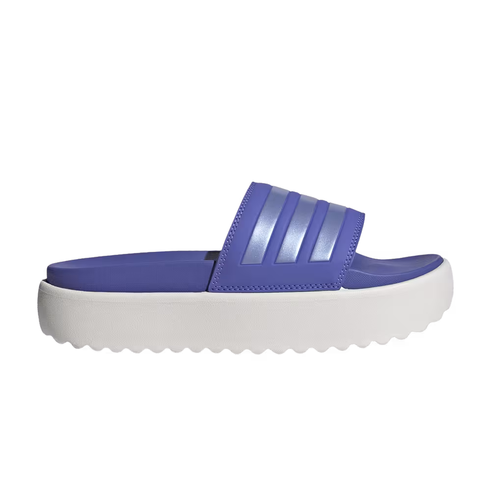 Adidas Women's Adilette Platform Slide Semi Cobalt Blue