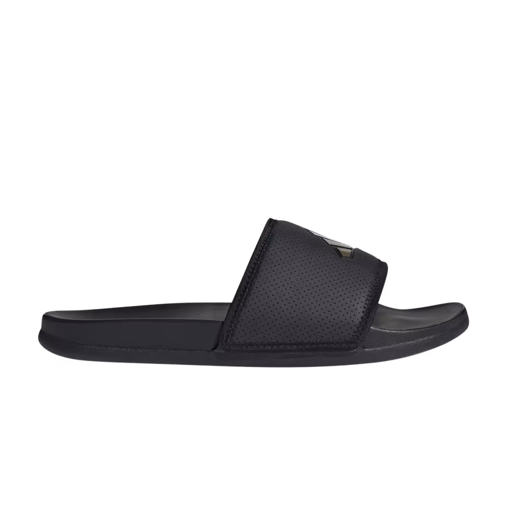 adidas Adilette Comfort Slide Black Gold Metallic