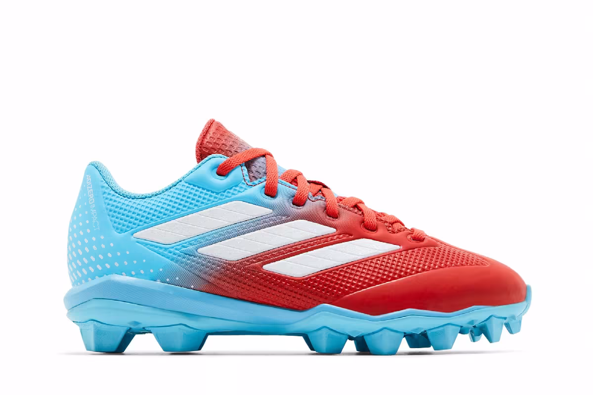 adidas Adizero Impact.2 Molded K Candy Pack - Bright Cyan Bright Red, view 2