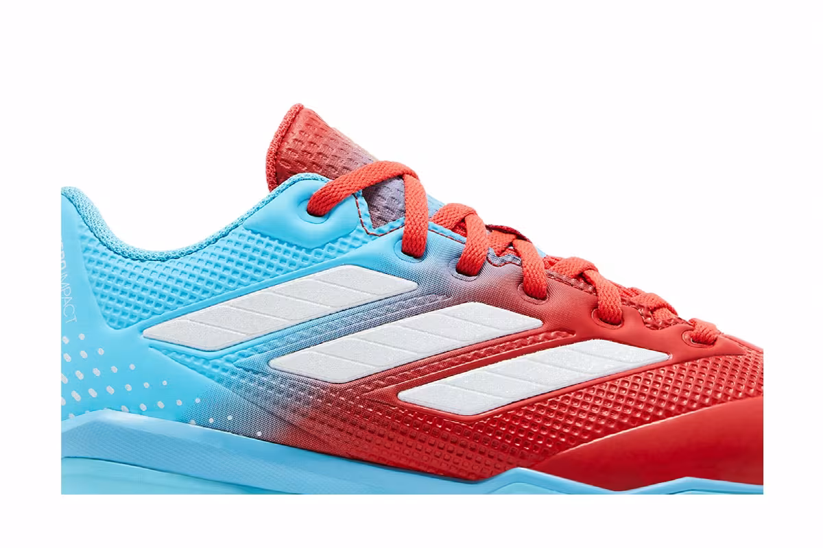 adidas Adizero Impact.2 Molded K Candy Pack - Bright Cyan Bright Red, view 3