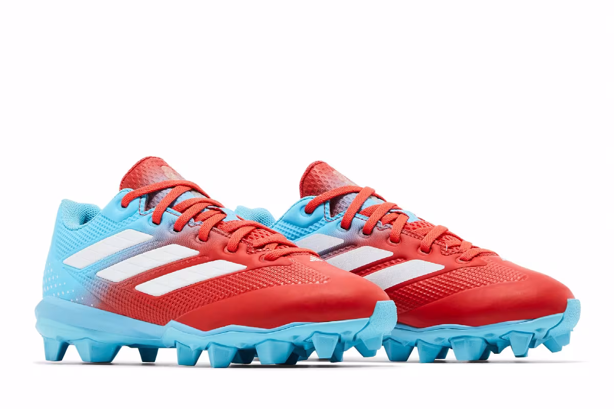 adidas Adizero Impact.2 Molded K Candy Pack - Bright Cyan Bright Red, view 9