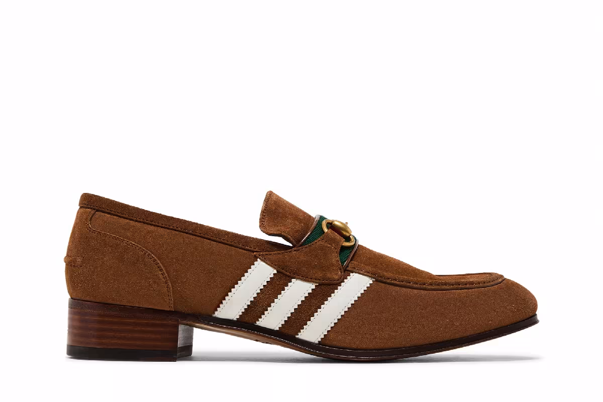 Adidas x Gucci Loafer Light Brown Suede, view 2