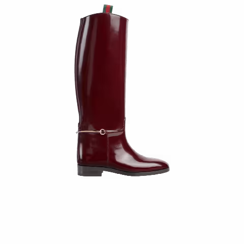 Gucci Wmns Slim Horsebit Boot 'Lacquered Cherry'