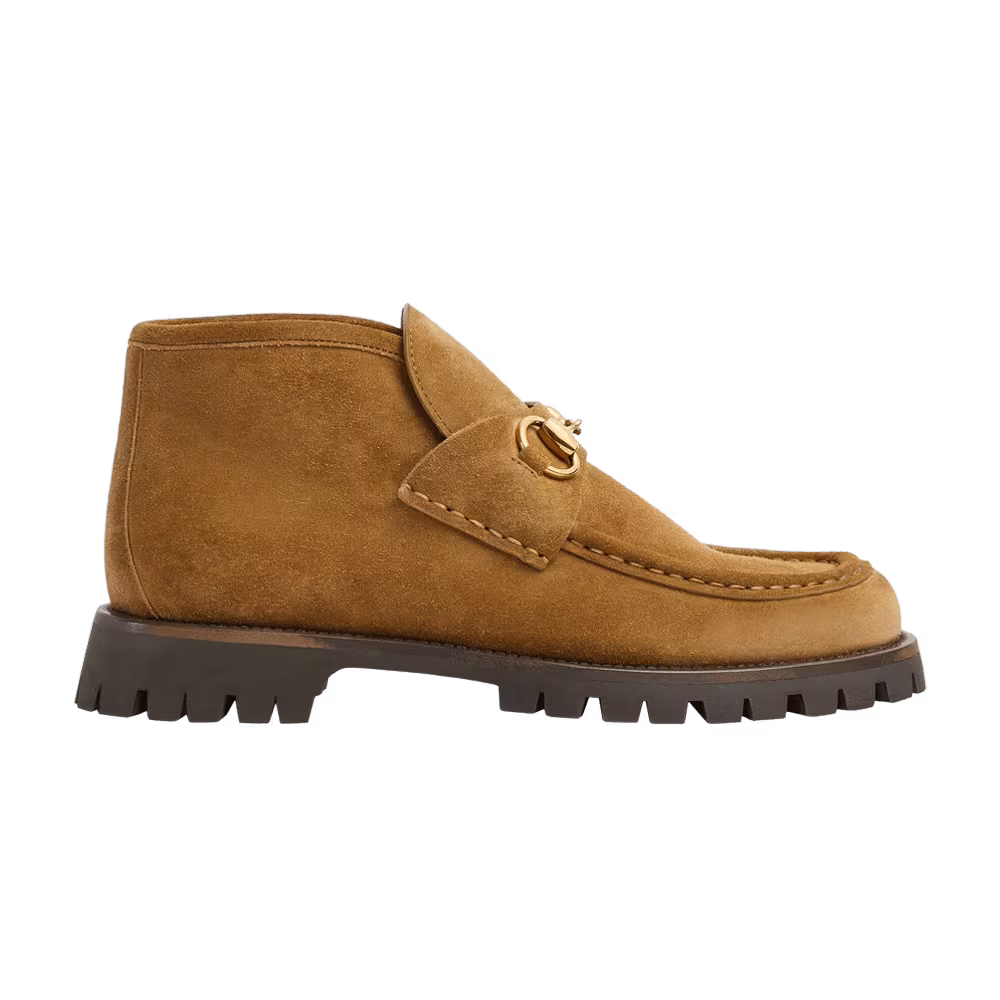 Gucci Women's Horsebit Ankle Boot Brown