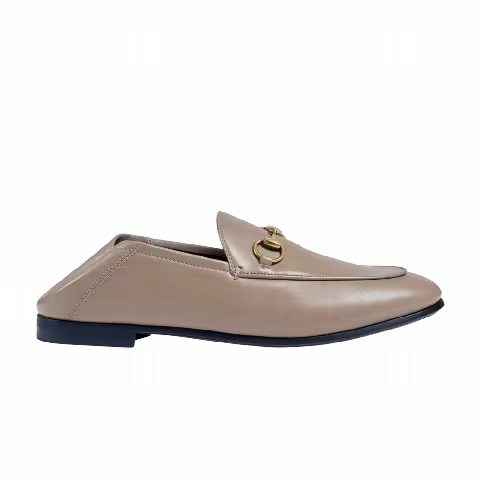 Gucci Wmns Leather Horsebit Loafer 'Mud '