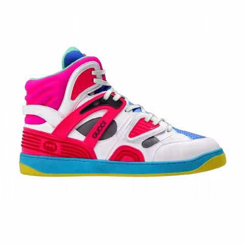Gucci Basket High 'White Pink Blue'