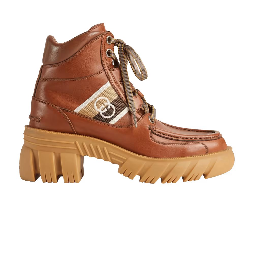 Gucci Women's Ankle Boot Interlocking G - Brown