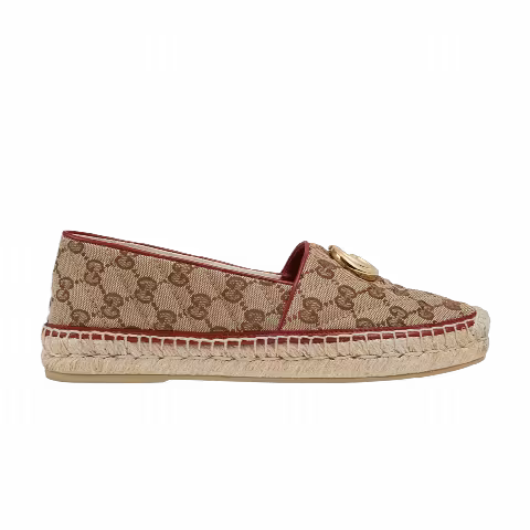 Gucci Wmns Espadrilles 'GG Matelassé - Brown Cherry Red'