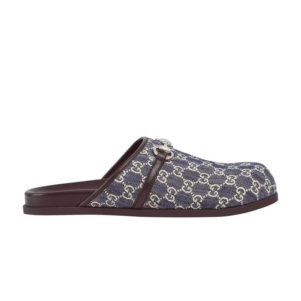 Gucci Rhein Mule GG Denim - Beige Blue