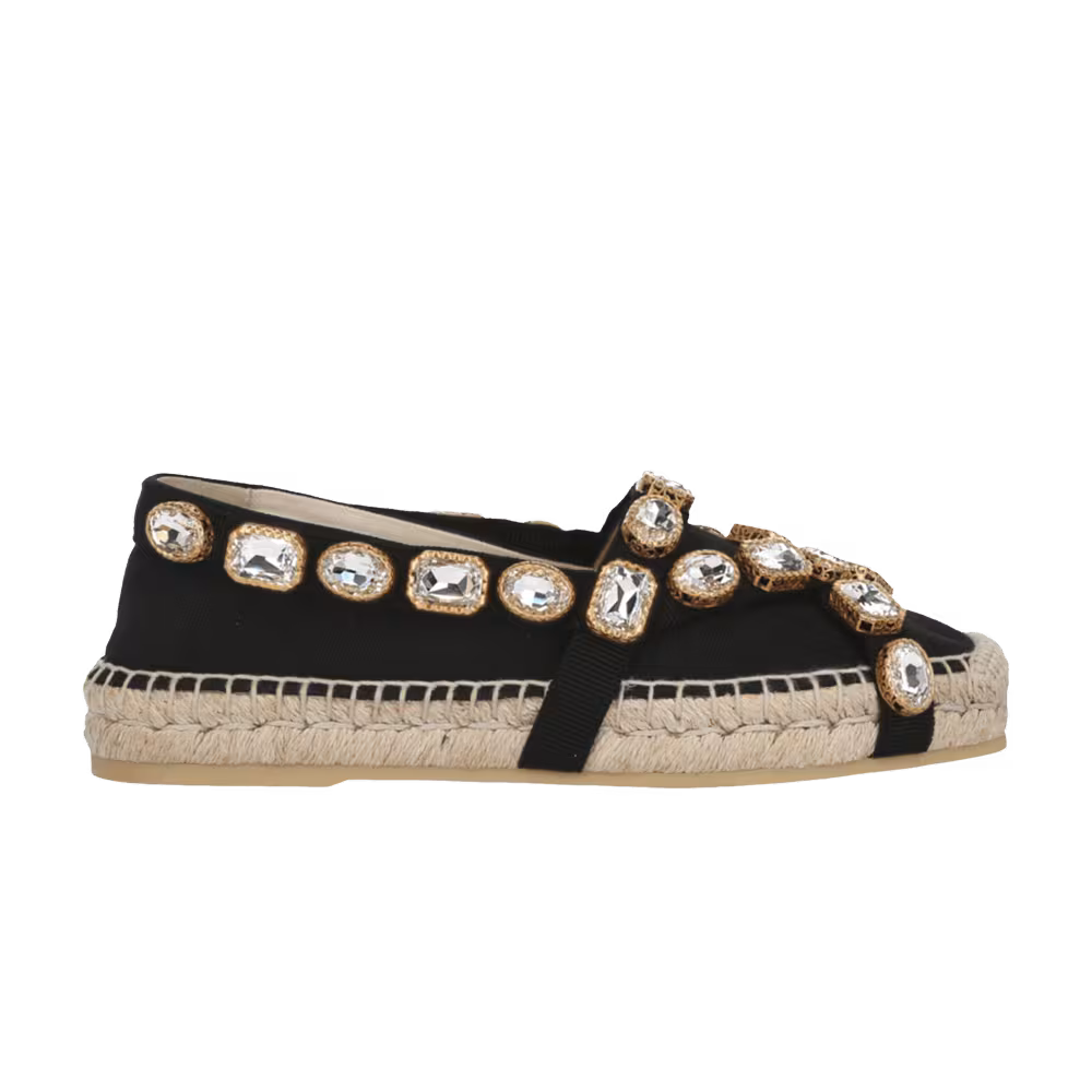 Women's Gucci Pepita Espadrilles Black