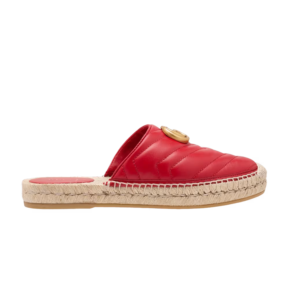 Gucci Women's Espadrilles Mule Double G - Hibiscus Red