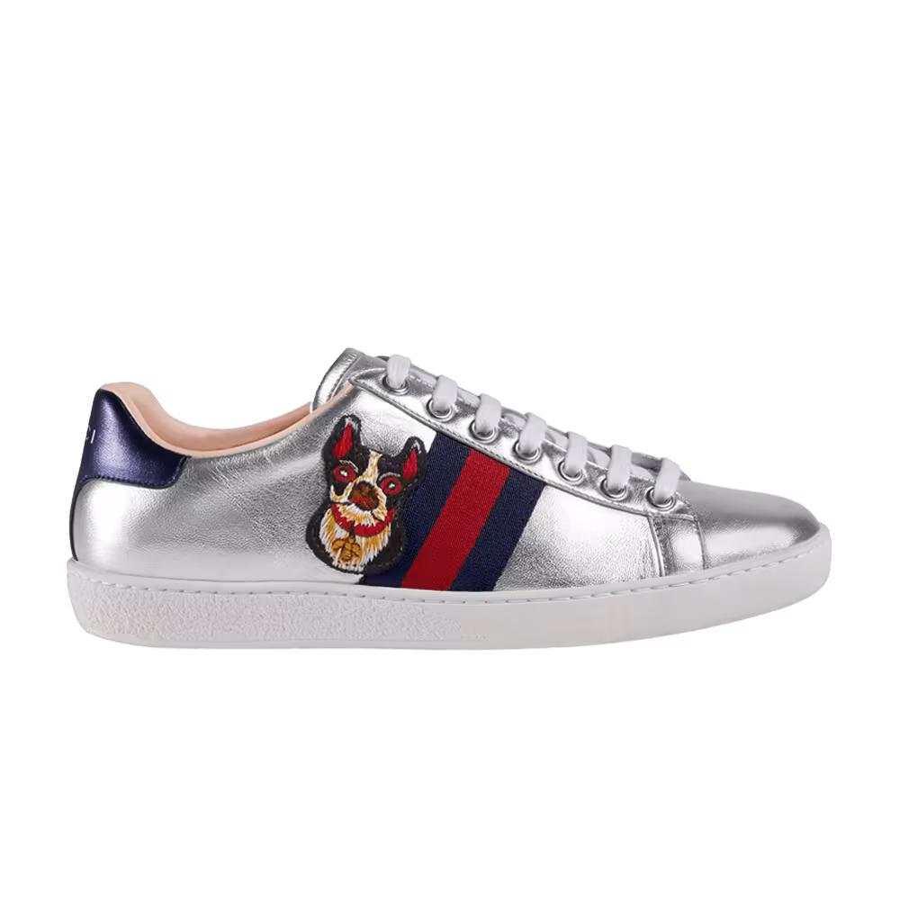 Gucci Women's Ace Year of the Dog - Metallic Silver