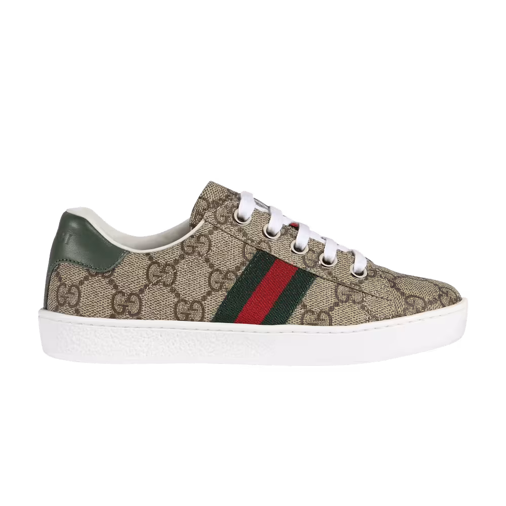 Gucci Ace GG Supreme Kids Beige Green
