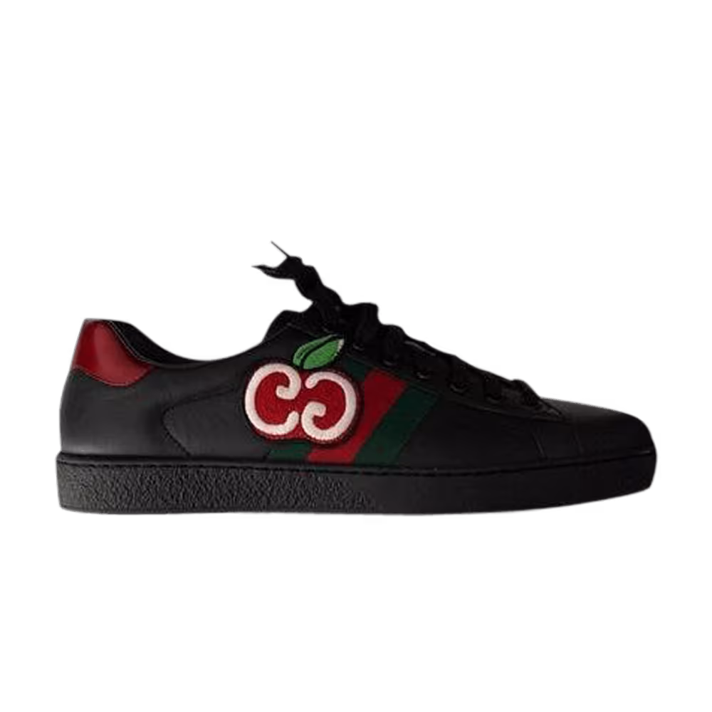 Gucci Ace GG Apple Patch - Black