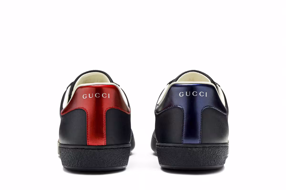 Gucci Ace Low Green Panther - Black, view 7