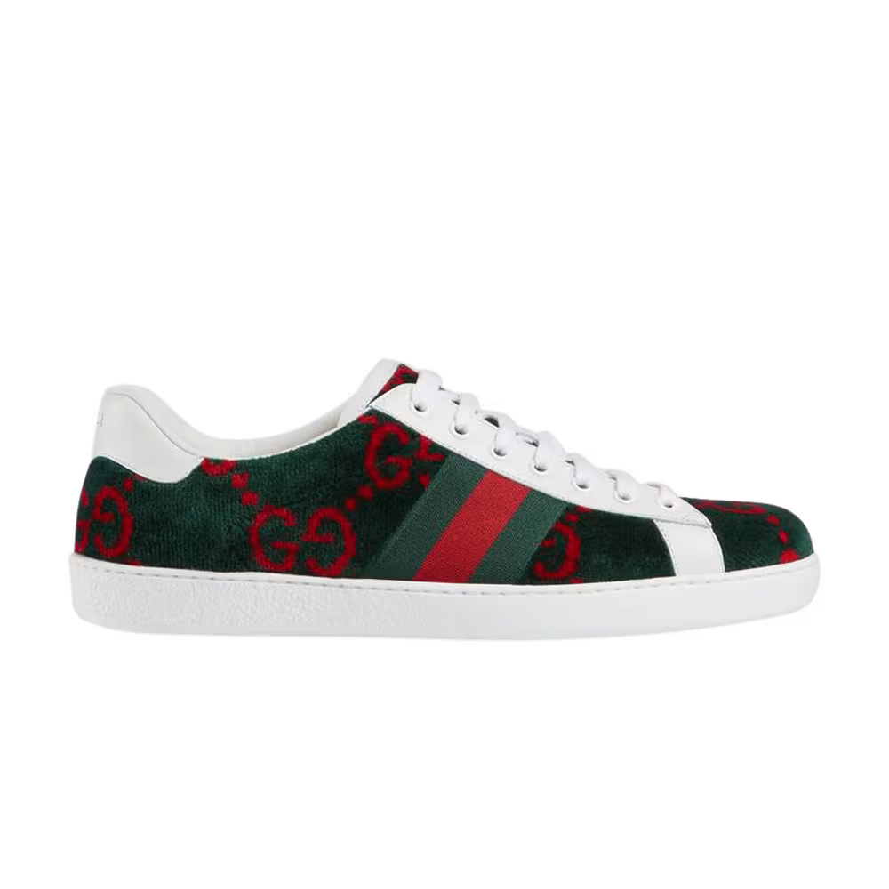 Gucci Ace GG Terry Cloth Green