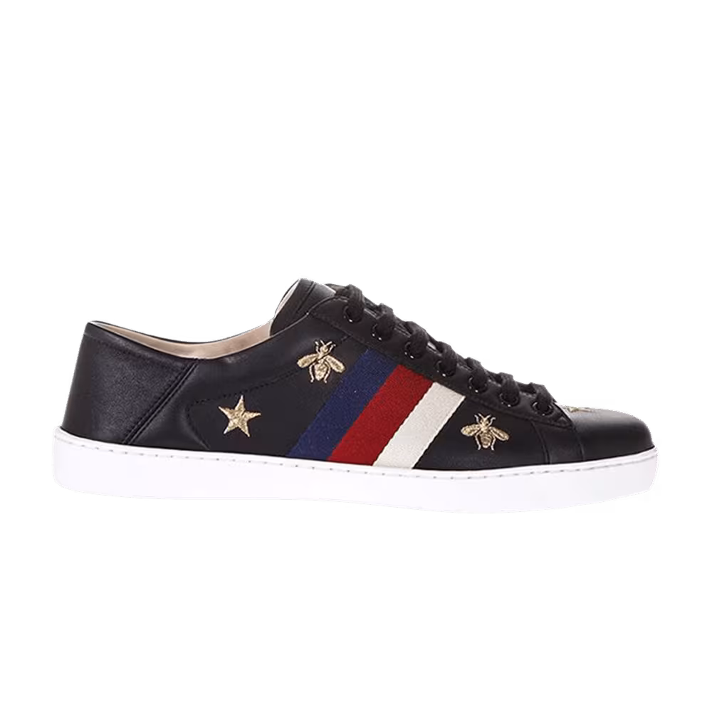 Gucci Ace Embroidered Bees and Stars