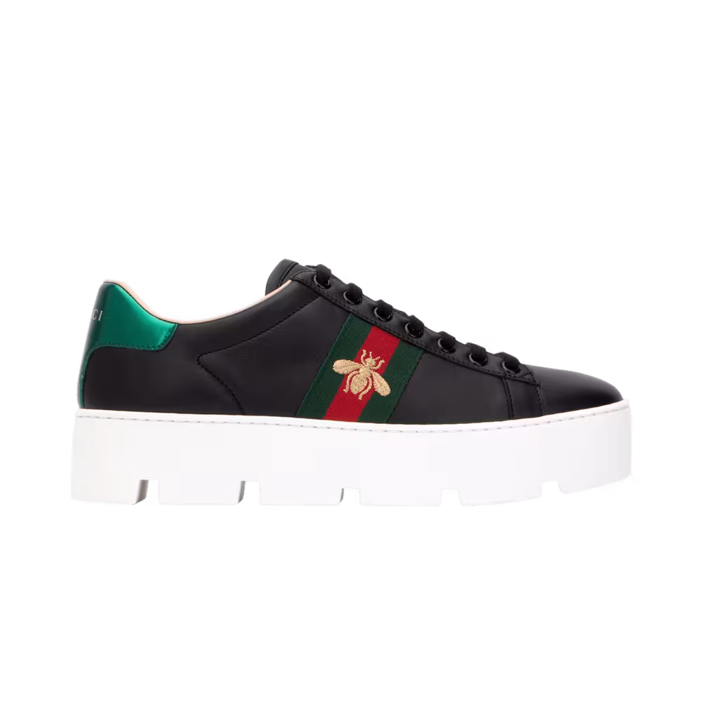 Gucci Women's Ace Embroidered Platform Black