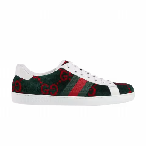 Gucci Wmns Ace GG Terry Cloth 'Blue Red Green'