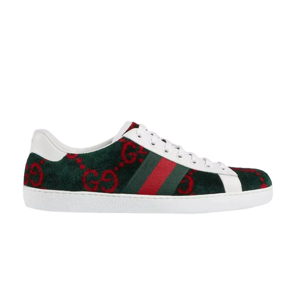 Gucci Women's Ace GG Terry Cloth Blue Red Green