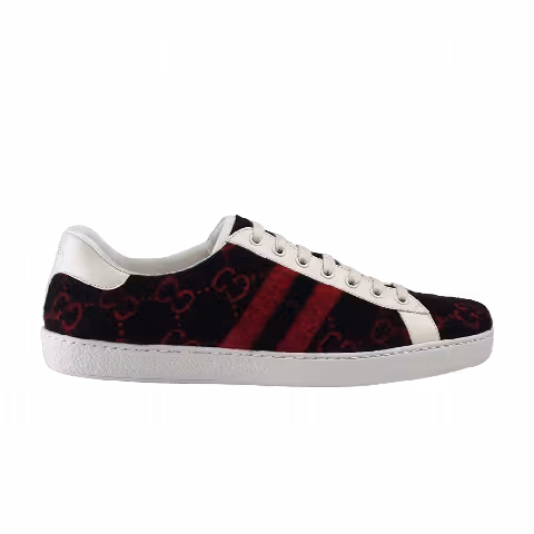 Gucci Ace GG Wool 'Black Red'