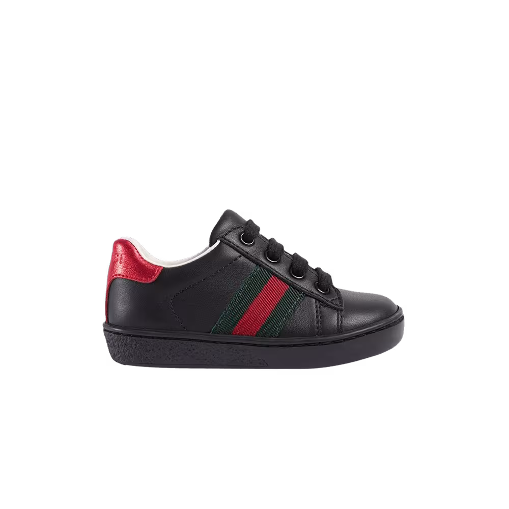 Gucci Ace Leather Toddler Black