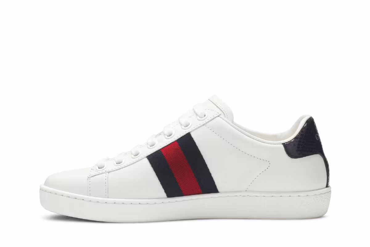 Gucci Women's Ace White Blue Red, view 4