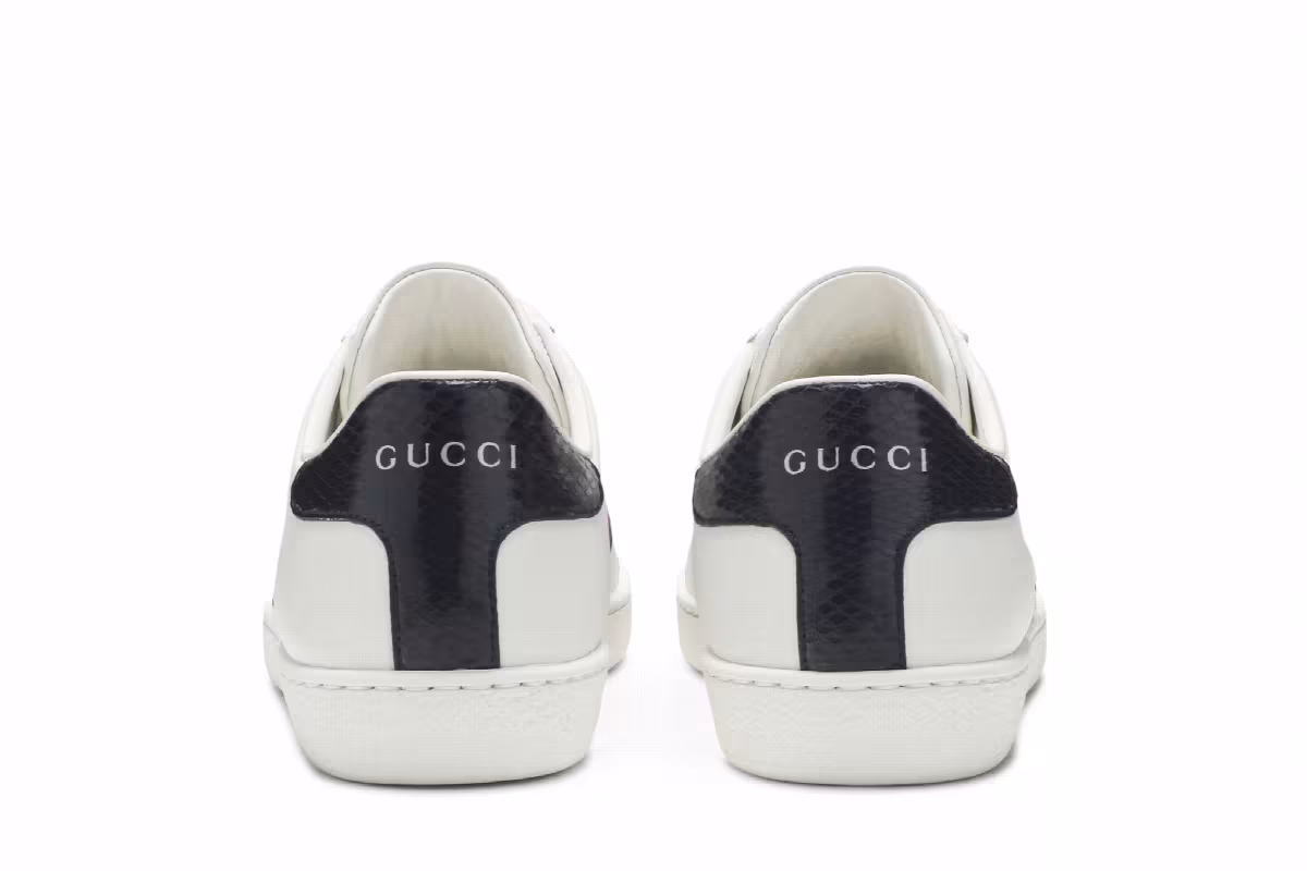 Gucci Women's Ace White Blue Red, view 7