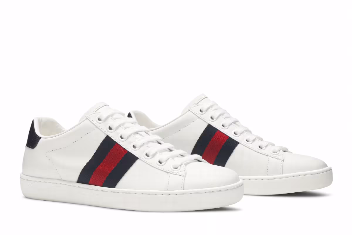 Gucci Women's Ace White Blue Red, view 9
