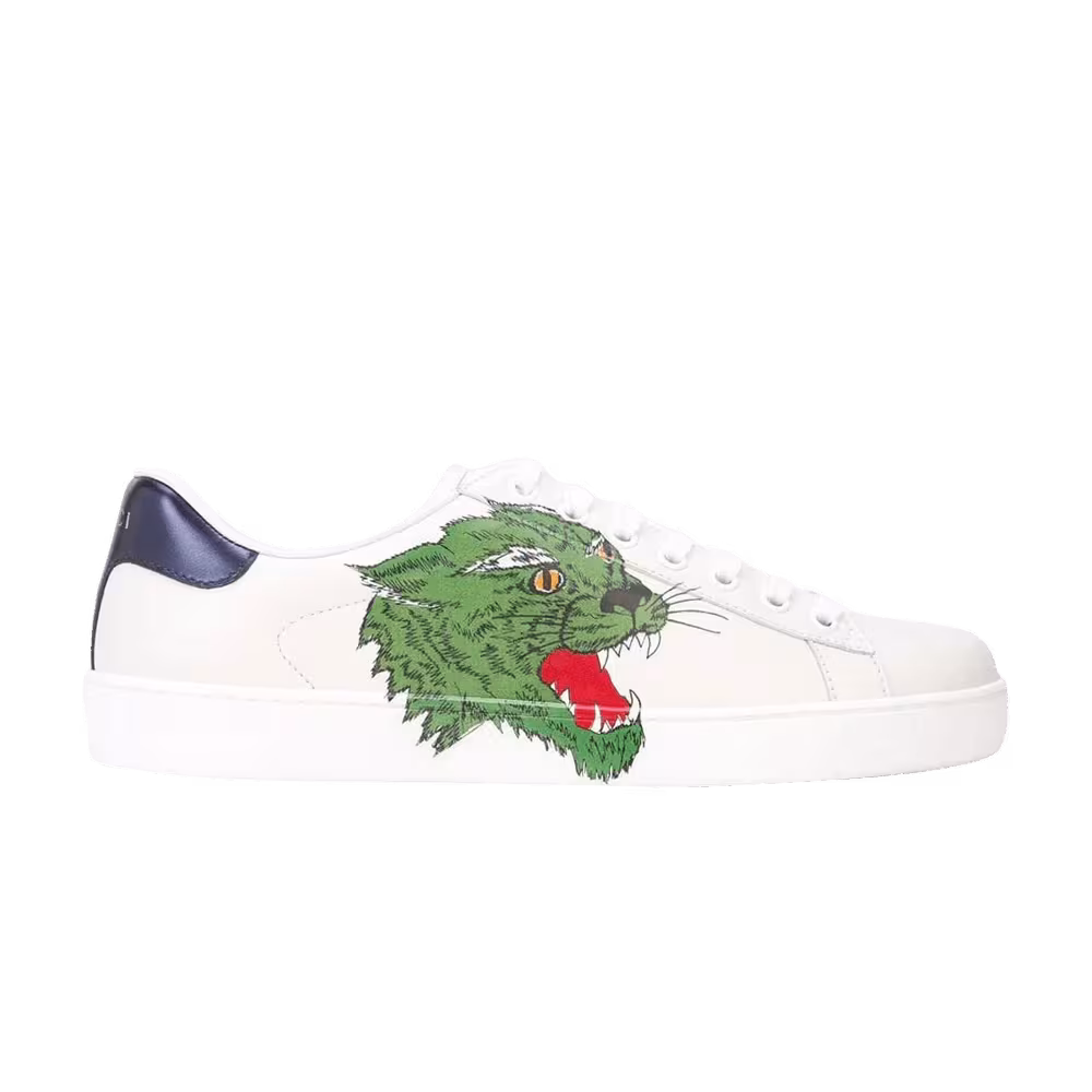 Gucci Ace Low Green Panther - White