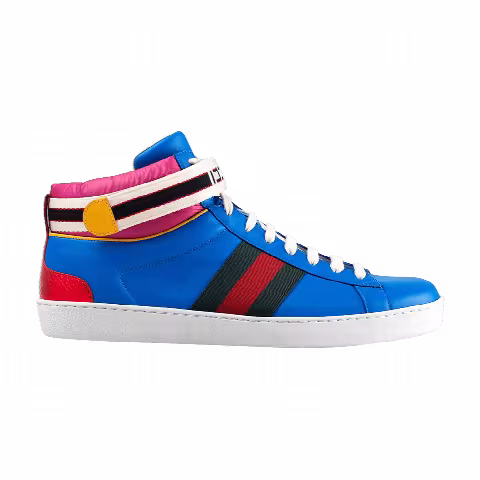 Gucci Ace Web Stripe High 'Blue'