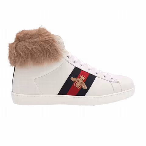 Gucci Stripe Ace High 'White Fur'