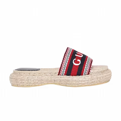 Gucci Wmns Espadrille Slide 'Blue Red'