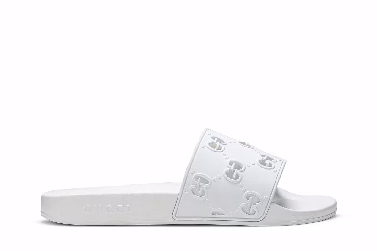 Gucci GG Rubber Slide Great White, view 2