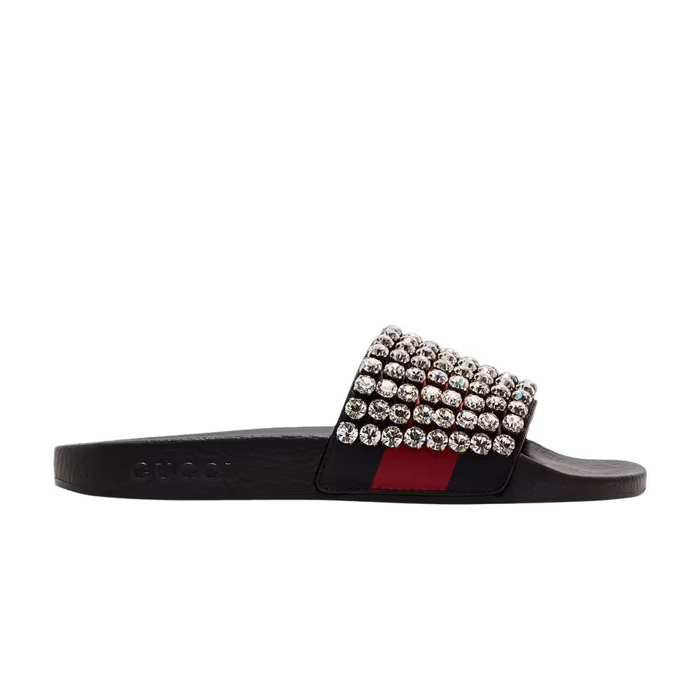 Gucci Women's Web Slide Crystal