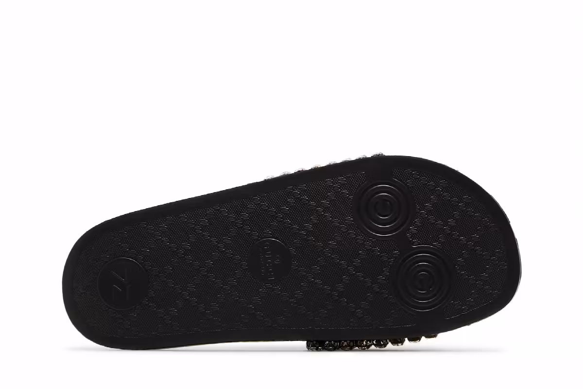 Gucci Women's Web Slide Crystal, view 5