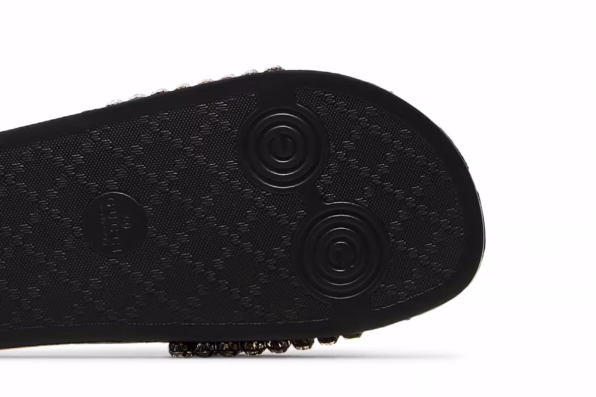 Gucci Women's Web Slide Crystal, view 6