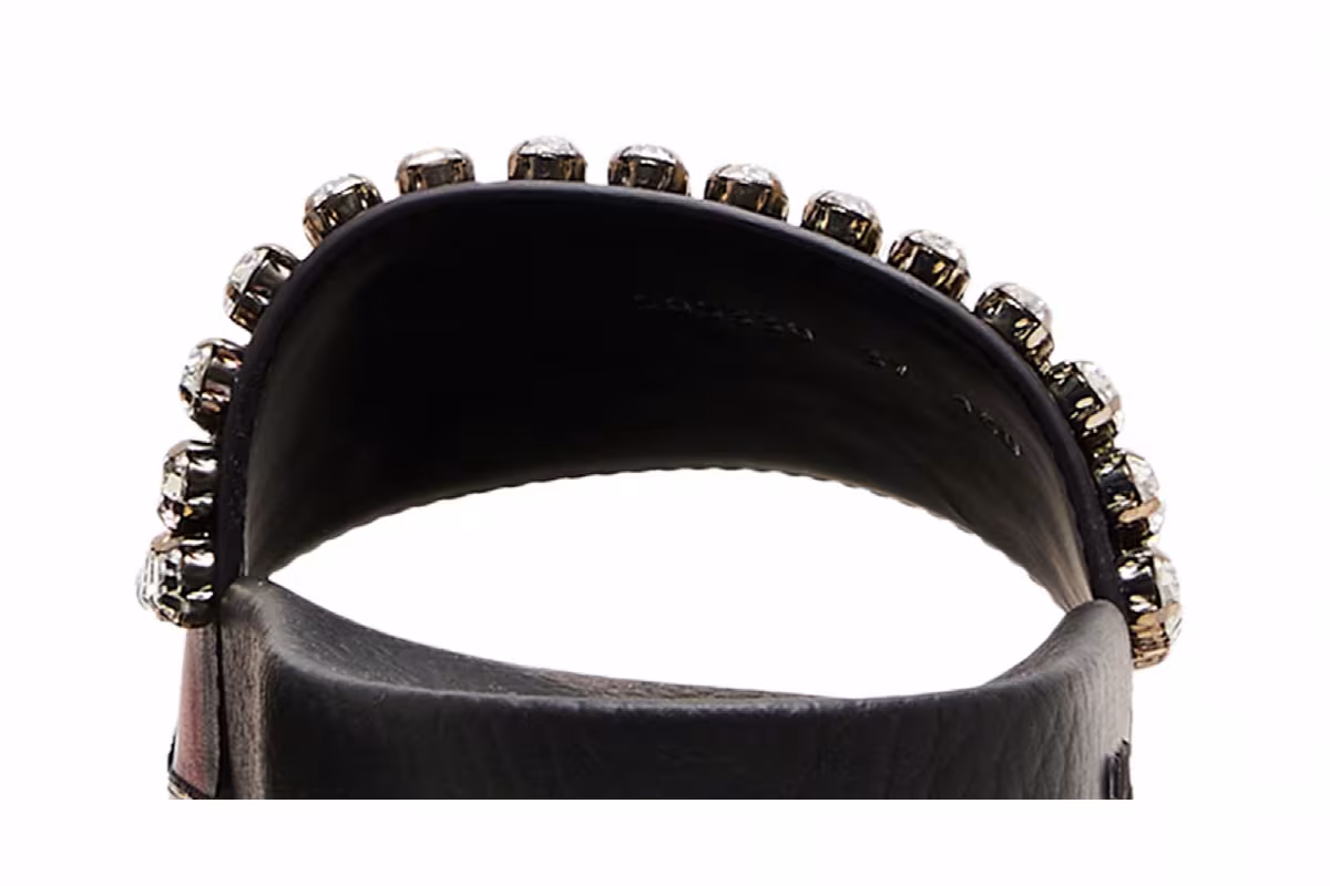 Gucci Women's Web Slide Crystal, view 8
