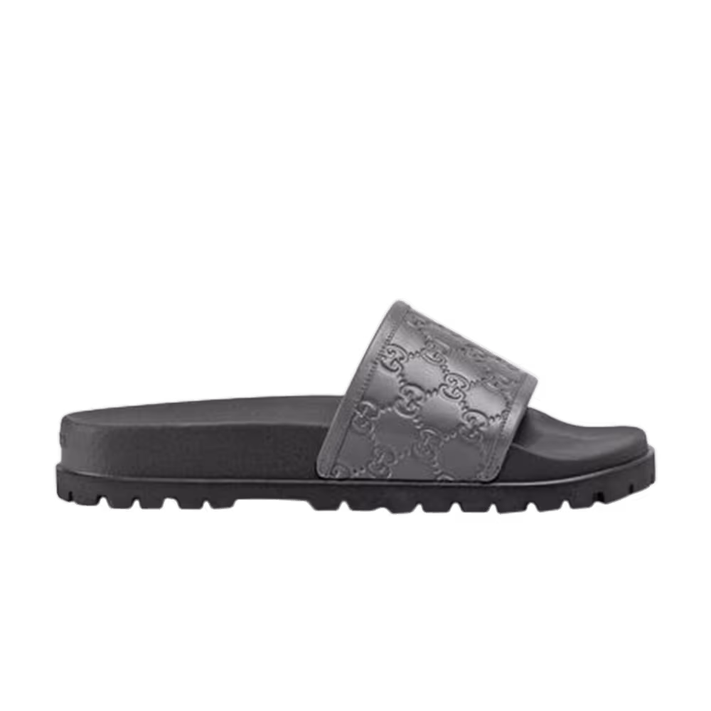 Gucci Signature GG Slide Graphite