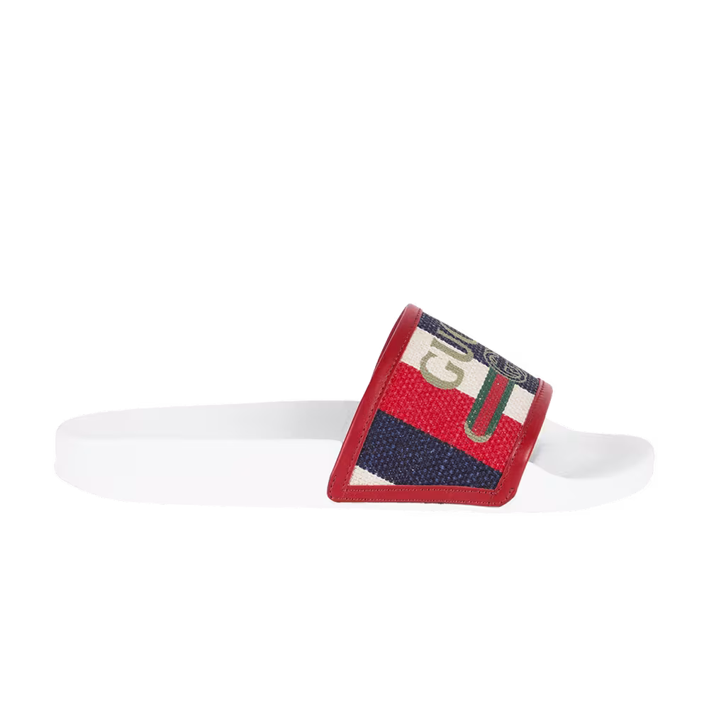 Gucci Shower Slide Mystic White Red
