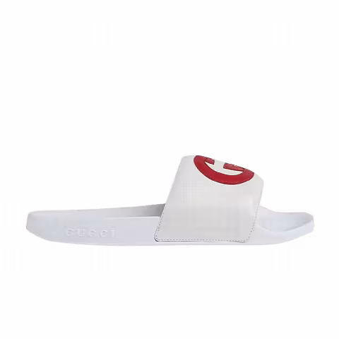Gucci Slide Kids 'Interlocking G - White Red'