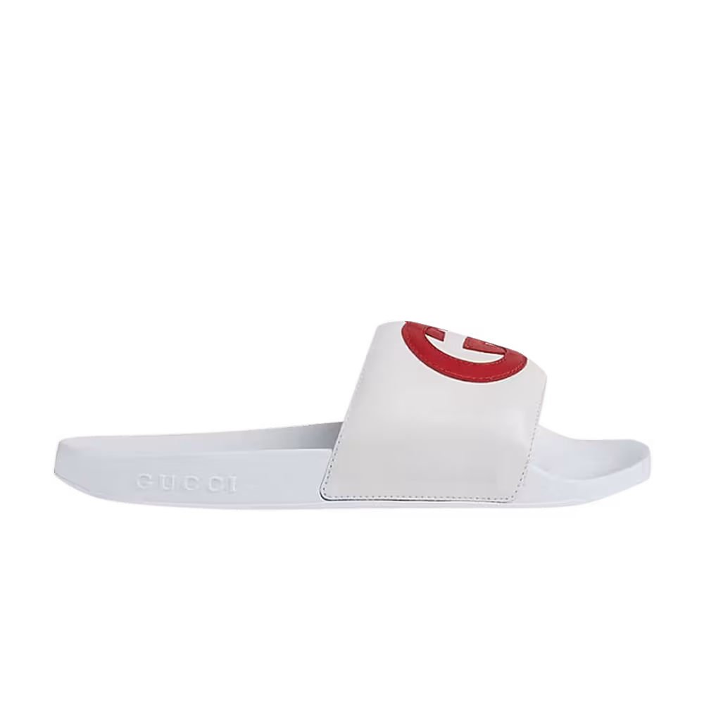 Gucci Slide Kids Interlocking G - White Red