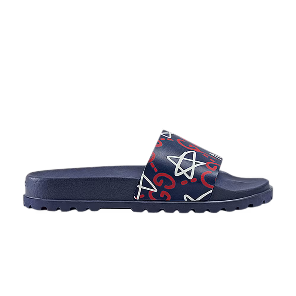 Gucci Ghost Slide Star Print Blue