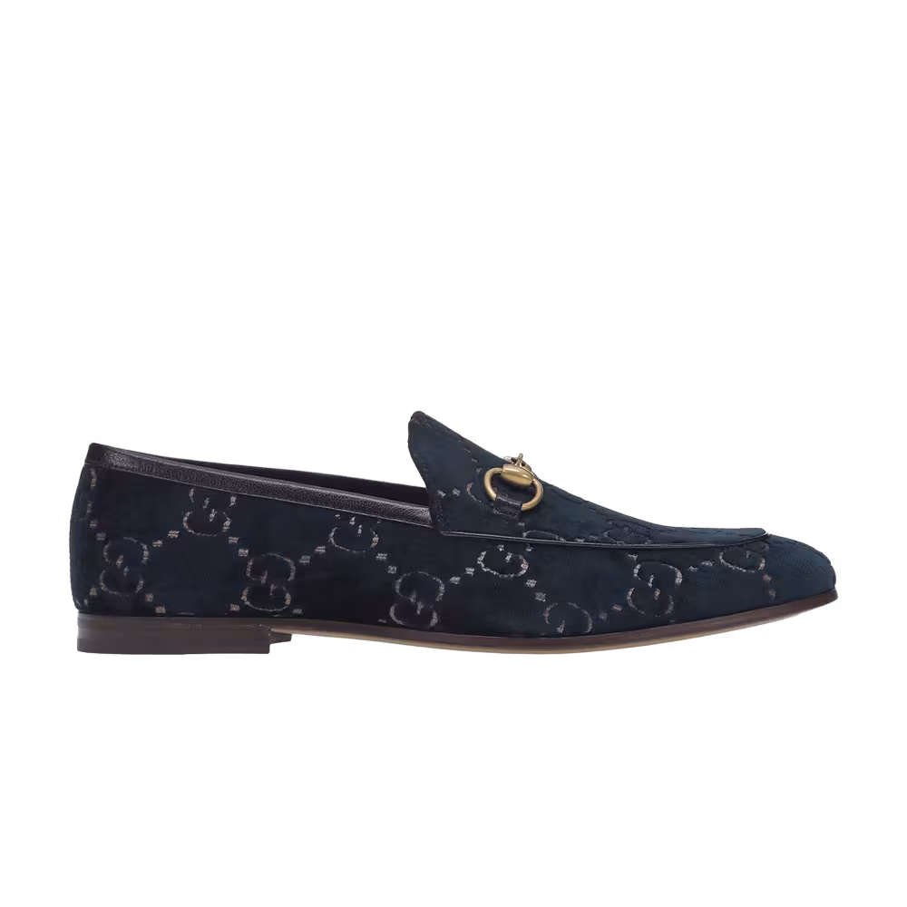 Gucci Jordaan GG Velvet Loafer Black