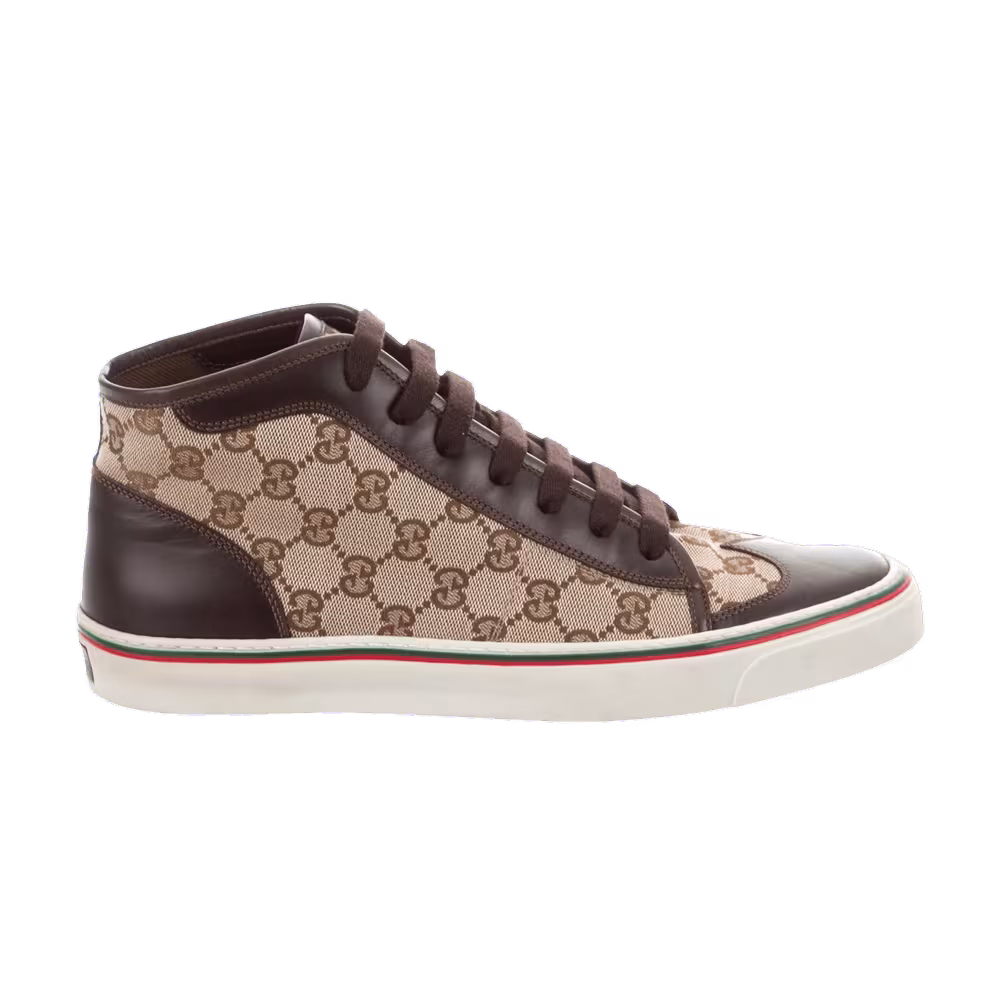 Gucci GG Wingtip Canvas High Beige