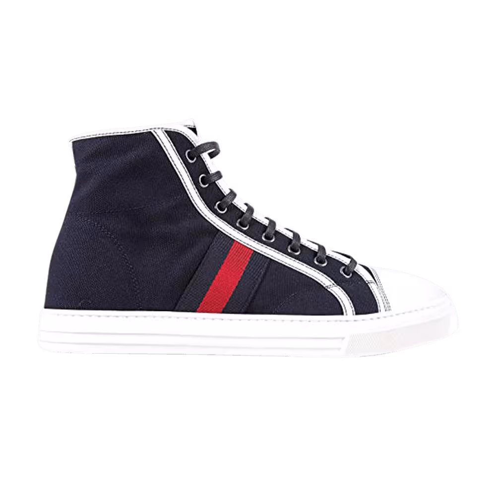 Gucci Canvas Signature High Top Navy White