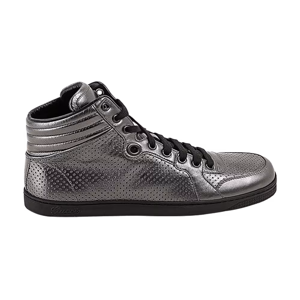 Gucci Perforated Nappa High Top Anthracite