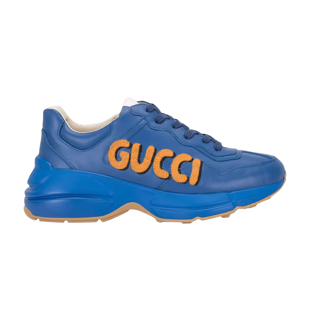 Gucci Rhyton Logo Embroidery - Blue Orange