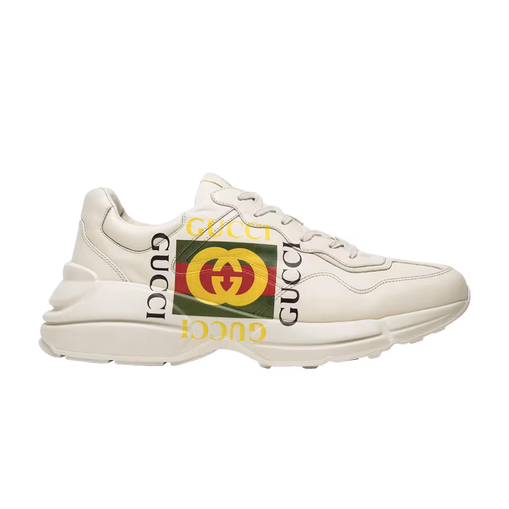 Gucci Rhython Leather Sneaker Square Logo