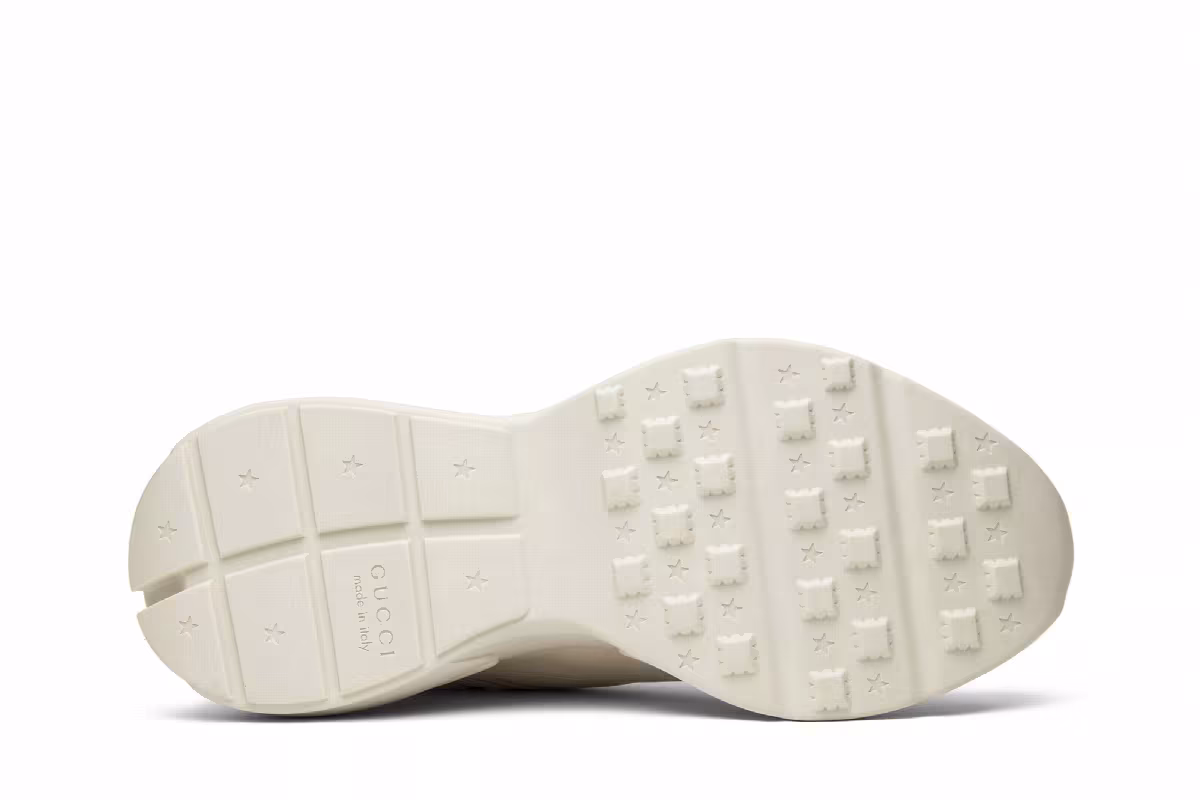 Gucci Rhython Leather Sneaker Square Logo, view 5